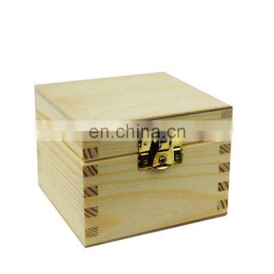 wholesale small wooden gift jewelry boxes with lock wood sundries storage box decoration