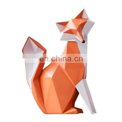 Modern minimalist fox animal decoration light luxury resin decoration