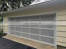 Remote Control Electric Sliding 16x8 Tempered Glass Garage Doors photo-5