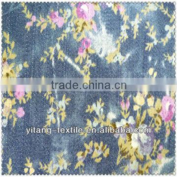 Denim cotton fabric flower