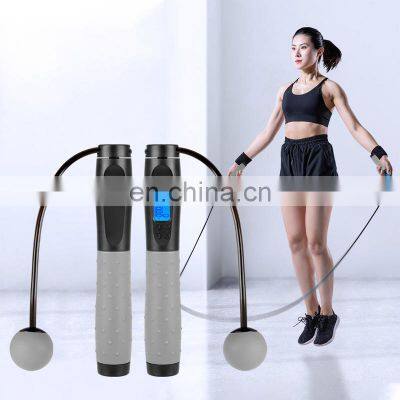 High Quality Digital Black Freestyle Heavy Weighted Private Label Skipping PVC Jump Rope