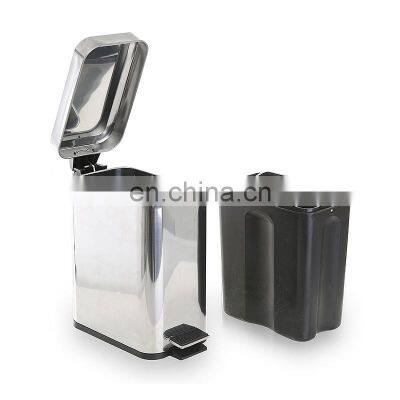 Pedal bin manufacturer stainless steel waste bin garbage can 3L 5L 12L