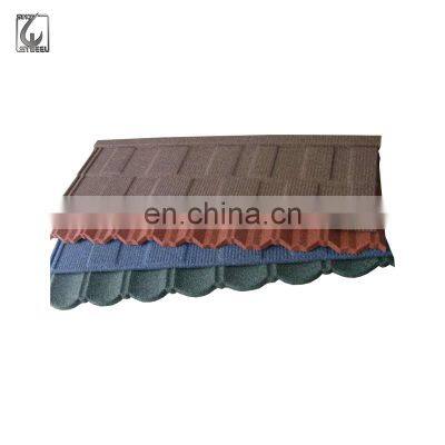 High quality Colorful Stone Chip Coated Metal Roof Tiles / Steel Roofing Tile Sheet /color roof price in the philippines