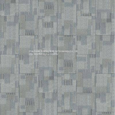 GKBM LS-T011 Eco-friendly Unilin Click Waterproof Fireproof Carpet Grain Vinyl Stone Composite SPC Flooring