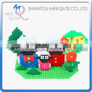 Mini Qute Kawaii DIY plastic Ironing Hama Perler Beans 3D Jigsaw sheep animal model building blocks educational toy (Accept OEM)