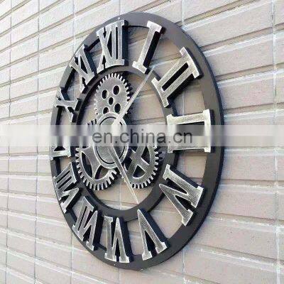 Новая технология для украшения дома. Креативный ретро-индустриальный стиль. Ручная работа. Бракет-часы. Круглая односторонняя настенная часовая маска photo-4