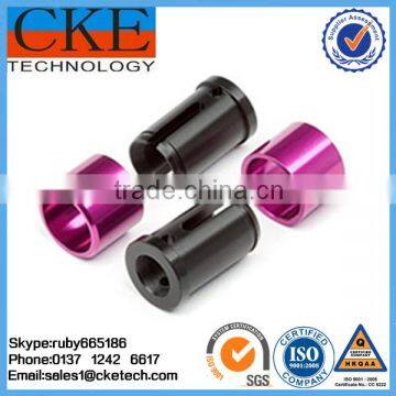 Anodized Aluminum Turning Bushing Precision CNC Machined Factory