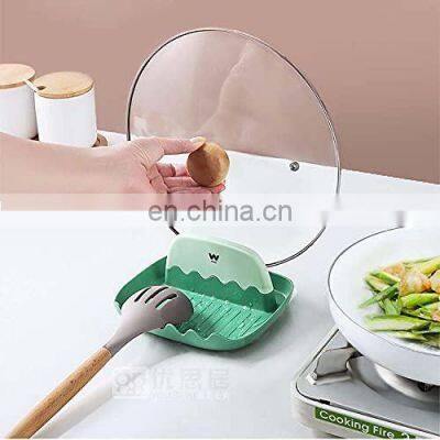 Heat-Resistant Utensil Rest Holder For Kitchen Counter Food Grade BPA-Free Plastic Spoon Rest Organizer for Ladles Tongs Forks photo-5