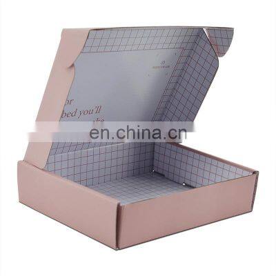 Eco Custom Color Printing  Friendly Pink  Boxes Corrugated Carton Paper Packaging Shipping Box