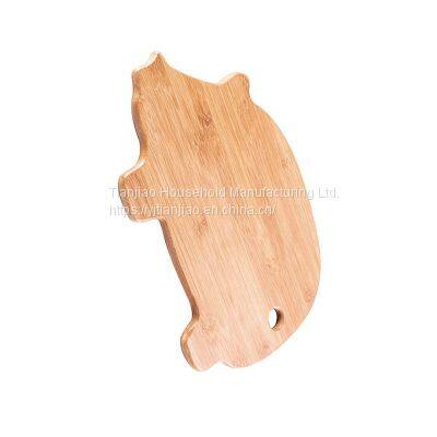 Pig Shape Small Bamboo Cutting Board Kitchen Fruit Bread Meat Vegetable Mini Chopping Boards photo-4