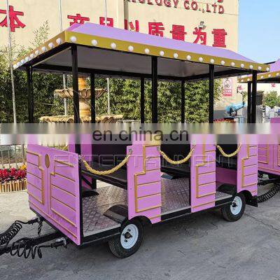 China Professional Manufacturer Park Trackless Train Electric Rides Tourist Train for Sale photo-5
