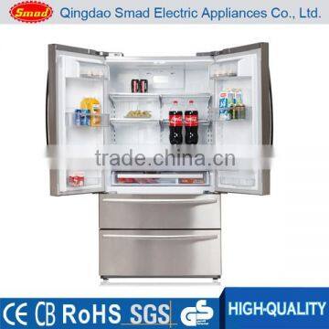 French Door Silver Auto Defrost Refrigerator Freezer