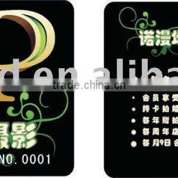 Hot selling pvc VIP card with signature