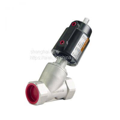 RJQ22-50-15-D Double Acting Stainless Steel Air Control Angle Valve Thread Pneumatic Angle Seat Valve