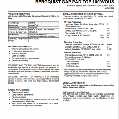 BERGQUIST GAP PAD VO Ultra Soft GAP PAD TGP 1000VOUS photo-3