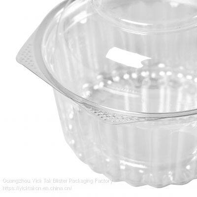 Clear Dome Lid Round Pet Hinged Clamshell Container