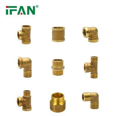 IFAN 1/2 inch 15mm female thread quick fitting connector brass pipes fitting copper pipe fittings