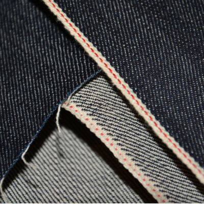 12.8oz Slub Raw Selvedge Denim Wholesale Sparkling Red Selvage Jeans Fabric Suppliers W28362