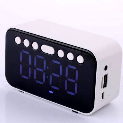 Macaron color portable speakers LED screen multi-function 5w 8w  clock bluetooth speaker