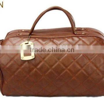 wholesale fashion pu leather handbags brown tote bag