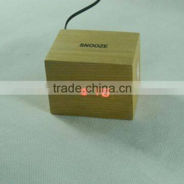 WL0421T Nature Material LED Digital Snooze Indoor Resin Clock