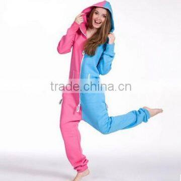 2015 OEM Summer Jumpsuits Color Matching Fleeces Ladies Conjoined Pajamas photo-4