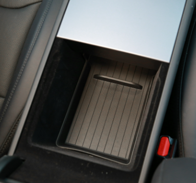 Premium Lower Compartment Organizer Compatible with Tesla Model Y Armrest - Durable TPE Material for Enhanced Vehicle Storage Solutions