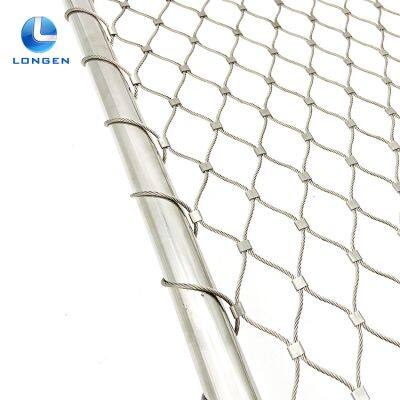 Wire Mesh Fence Ferrule Type Stainless Steel Wire Rope Mesh Cable Mesh