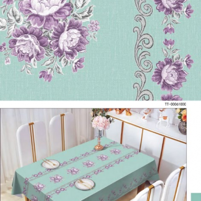 Fannel Back of Flower Oil Tablecloth Waterproof, Oil-proof, Easy to Clean, Perfect for Home Dining Tablecloth photo-3
