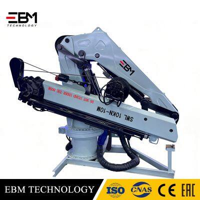 Marine Port Ship Crane With Articulated Knuckle Boom, Winch & HPU | API 2C Standard