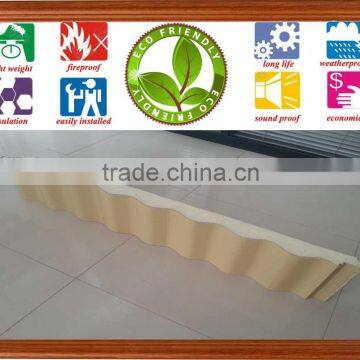 corrugated polyurethane sandwich panel for wall cladding