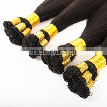 double drawn virgin Russian remy hair hand tied hair weft