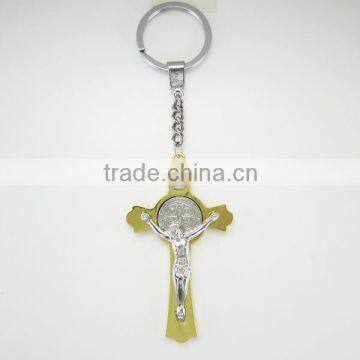 St Benedict crucifix keychain