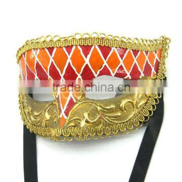 Custume Carnival Accessories HT-HF026 Plastic Half Face Party Eye Mask and Eye Mask Satin