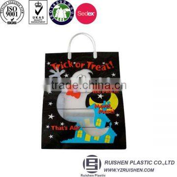 Hard Loop Handle Plastic Bag, Whole Printing Loop Handle Bag, Shopping Bag For Promotion