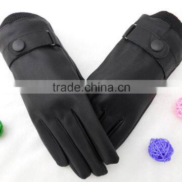 Compact men's leather gloves, fall and winter warm fashion line cycling gloves, Cold Weather Gloves