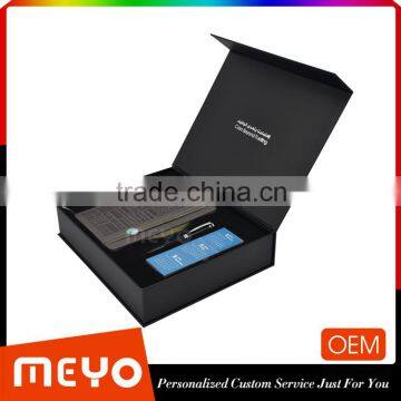 Metal pen elastic-band notebook calendar box with rounded mouse pad