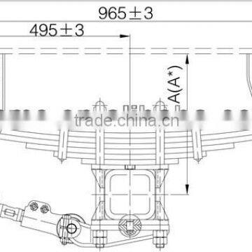 american 3 axles mechanical suspension for Middle East