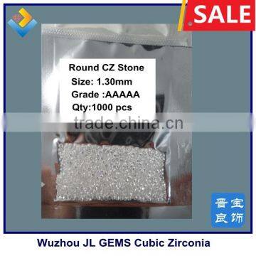 1.3mm Hot Sale Wuzhou European Star Cut Cubic Zirconia