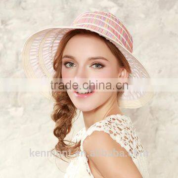 Kenmont Promotion Straw Boater Hat Custom Straw Hat Twill Wholesale photo-2