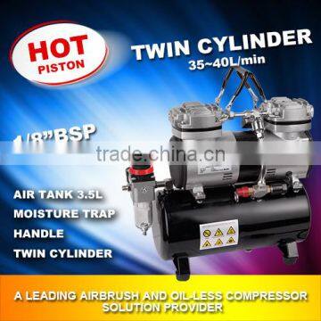 Double Cylinder Airbrush Compressor AS-196