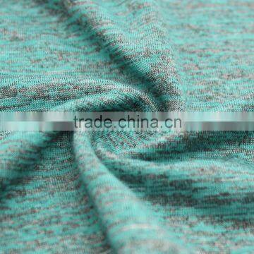 Grey Melange Polyester Viscose Spandex Jersey Fabric for Sweart Shirt photo-2