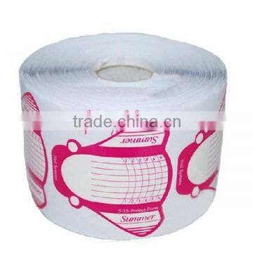 500pcs pink drag fly paper nail forms for gel builder