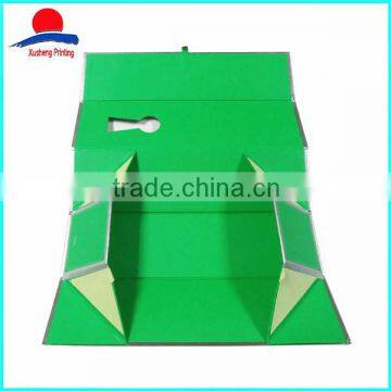 Rectangle Folding Paper Box, Printing Green Rigid Cardboard Box