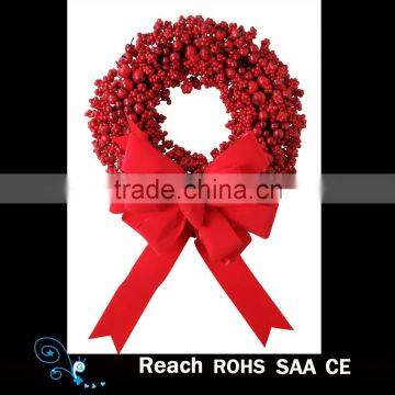 2016 new design wholesales Factory Price Christmas Wreath for christmas decoration