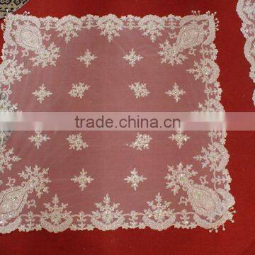 new design Stock fancy table cloth with beads and sequins for home,