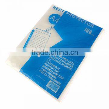 Factory Direct-sale PP 11 A4 Punched Pocket Sheet Protector, Clear Plastic Folder Sheet Protector, Waterproof Sheet Protector