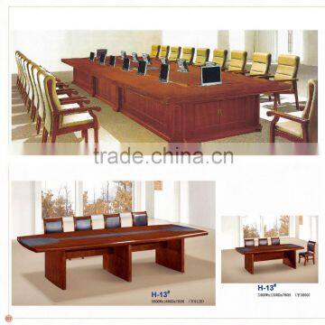 super huge office mdf wood glass top conference table factory sell directly HP42