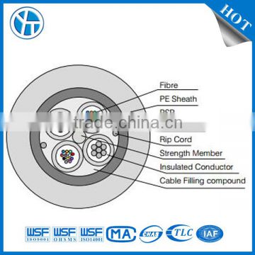 4~96F 100~144F Aluminium Tape Armored Ribbon Optic Fiber Cable Wrap GYDTA