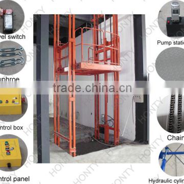 lead rail upright cargo lift